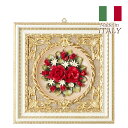 イタリア製 フレーム ポーセリンフラワー / ポーセリン 陶花 花 陶額 額 イタリア額絵 壁掛け 壁飾り 四角 正方形 クラシック 絵画 イタリアン雑貨 ヨーロッパ雑貨 おしゃれ リビング インテリ…