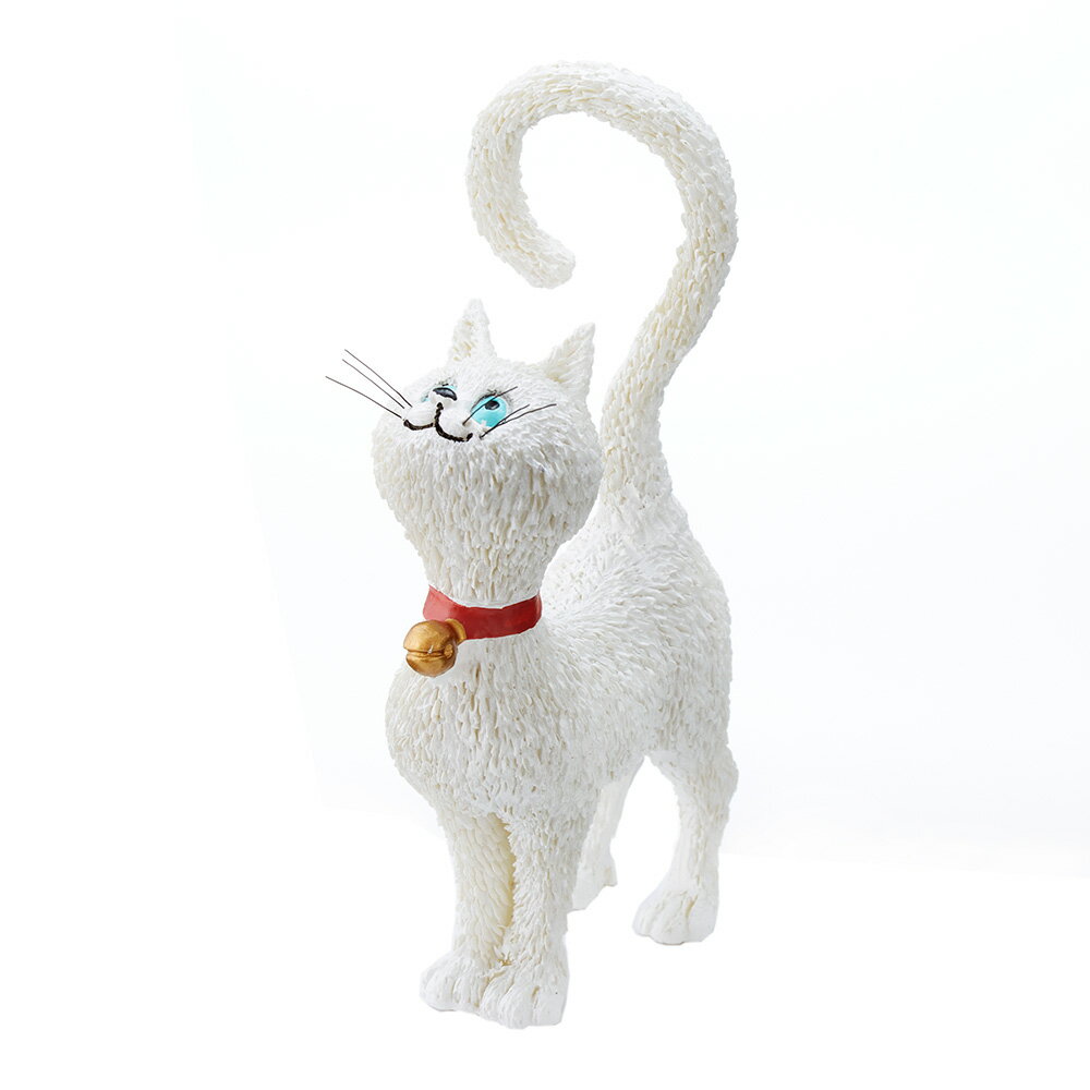 CATS 白猫しっぽくるりん 高さ11cm / DUB75