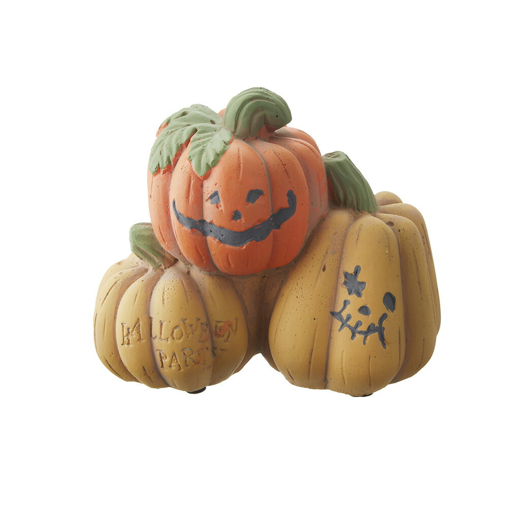 ハロウィン オーナメント ジャックオーランタン トリプル 高さ12cm / ハロウィン 卓上 オーナメント 置..