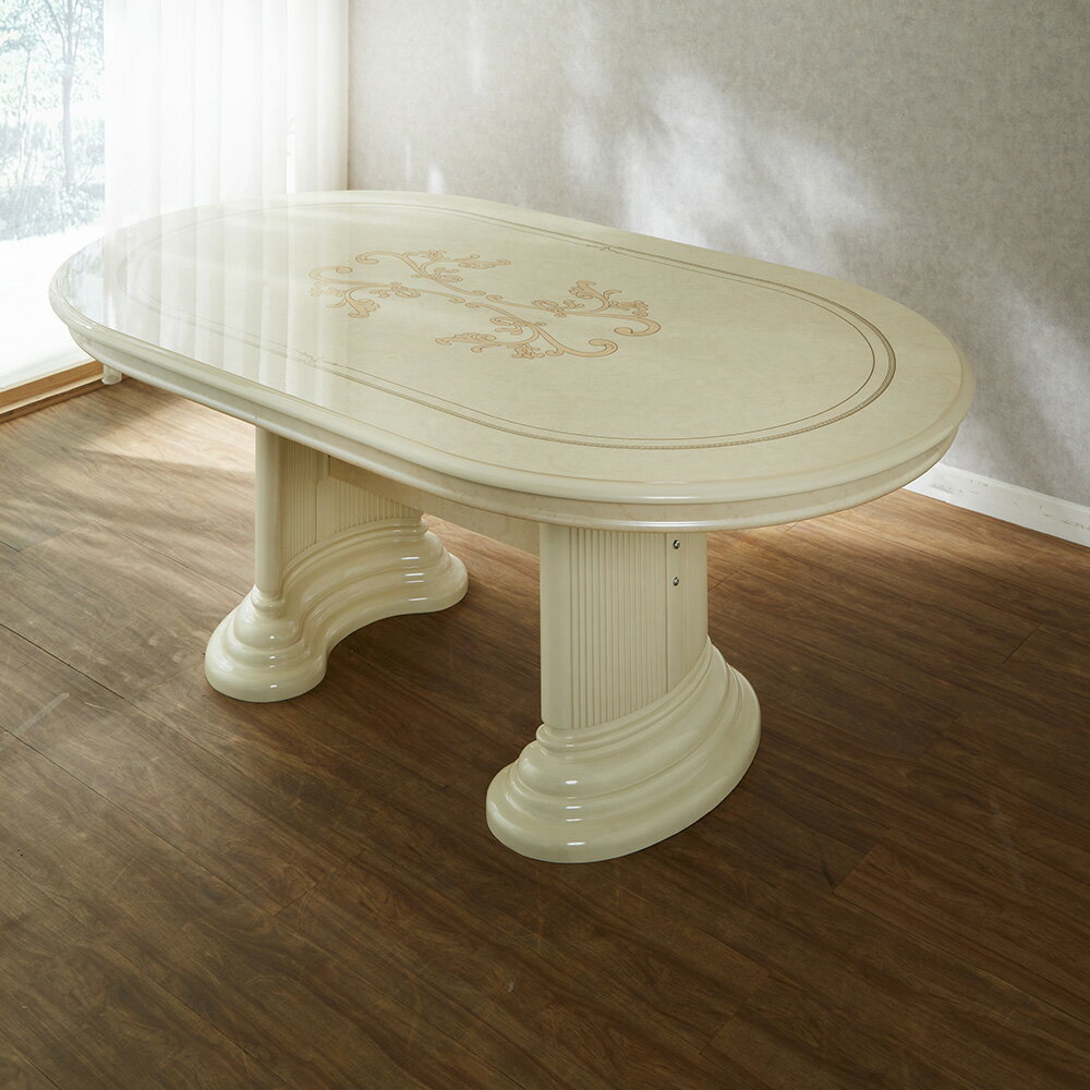 サルタレッリ フローレンス ダイニングテーブル アイボリー 幅175cm / 輸入家具 白家具 イタ ...