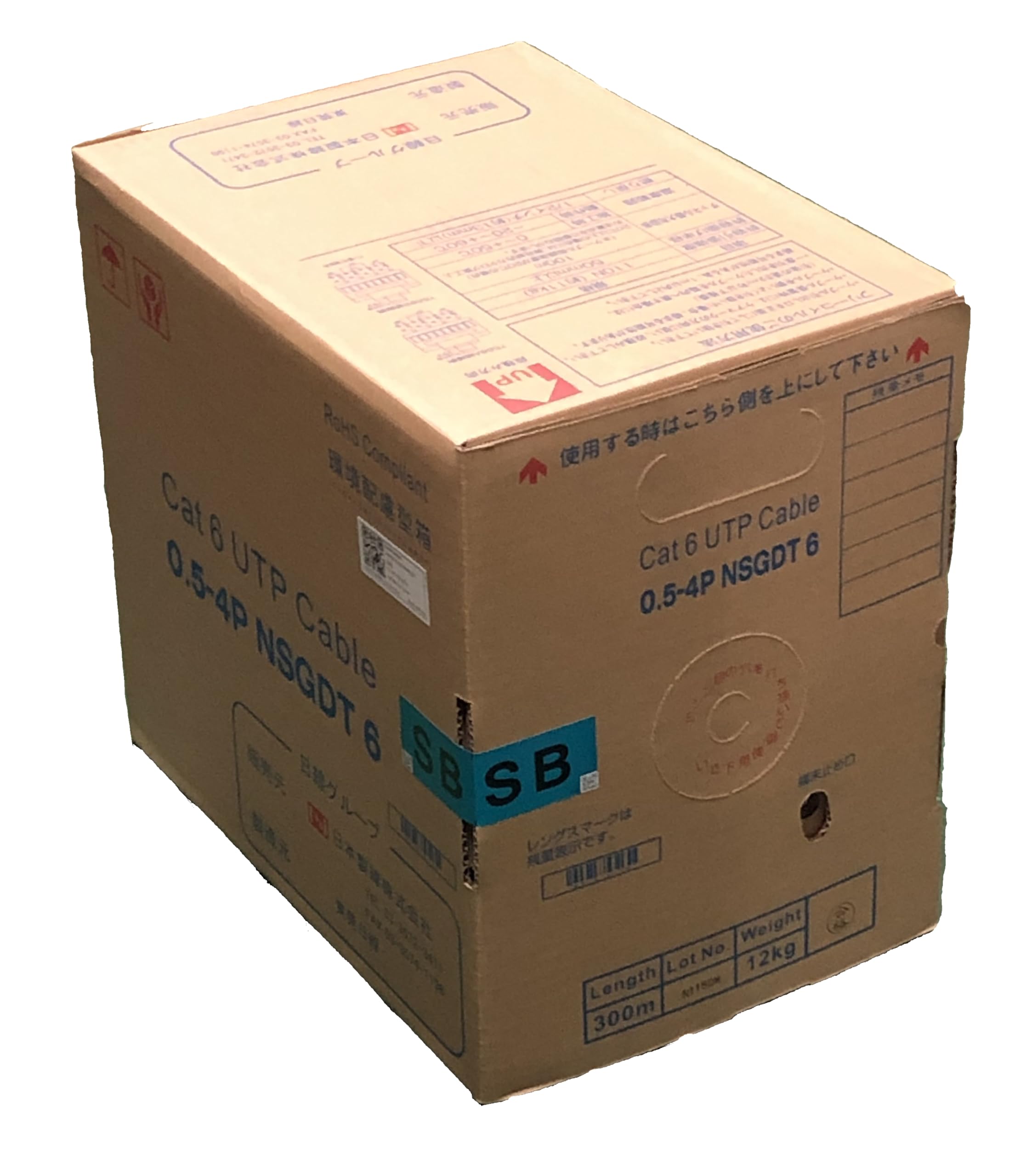 Rakuten - 日本製線　Cat6　LANケーブル（300m巻き）　NSGDT6 0.5mm-4P 水