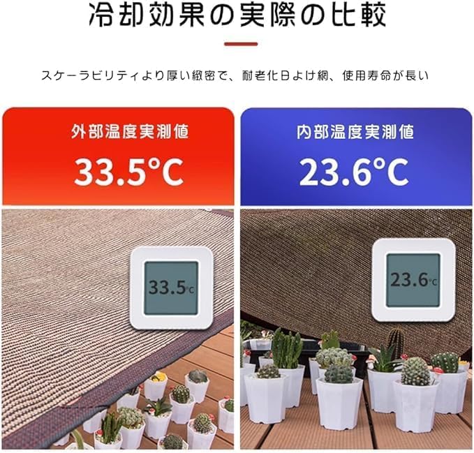 Rakuten - BEIKEMALL 日除けシェード 遮光ネット 抗紫外線ネット95% 防塵 高密度ポリエチレン 18ピン 取り付けも簡単 階段ガードレール保護ネット 園芸 農業用 ブラウン (6x10m)