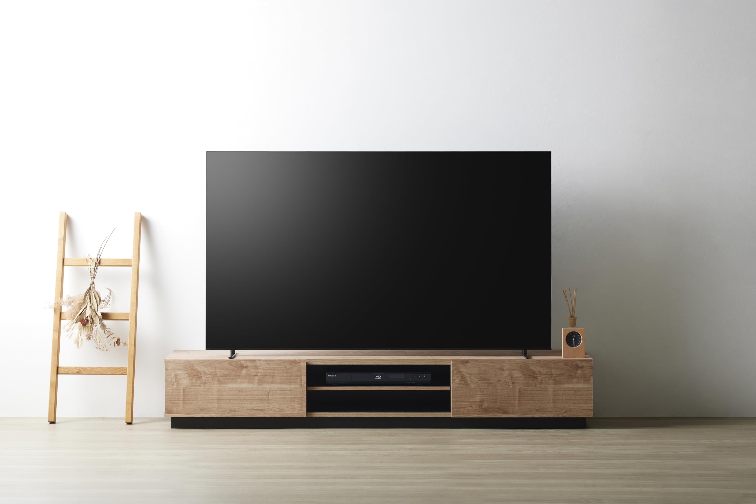 Rakuten - 朝日木材加工(Asahiwood) テレビ台 リオラ 77型 対応 幅176cm ナチュラル ローボード 低床 引出収納 巾木よけ 木製 TV台 LIA-3018AV-NA