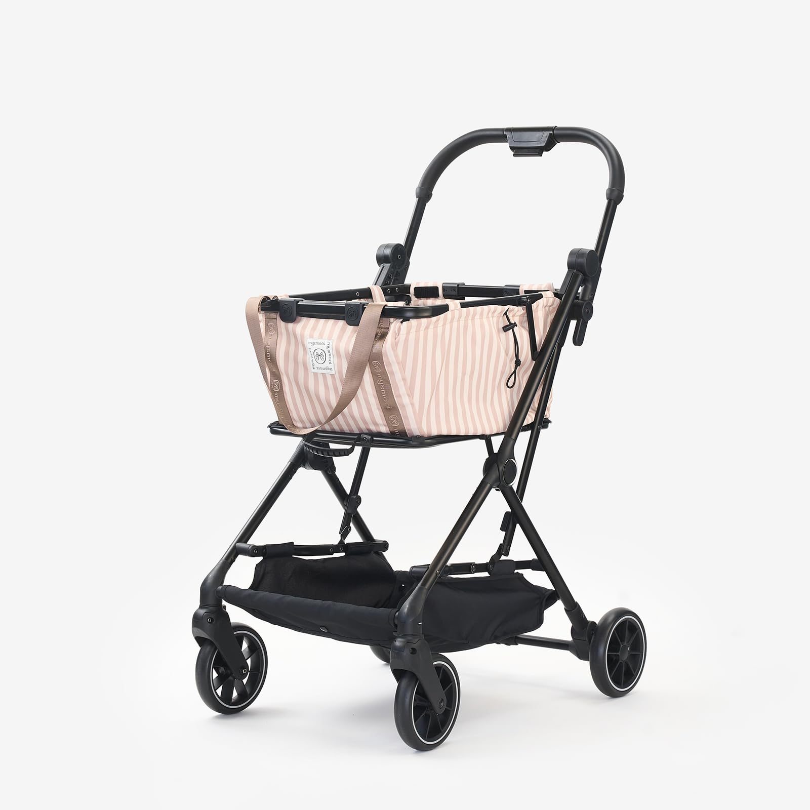 Rakuten - mysmooi(ミスモーイ) ミスモーイ(サンディストライプ) ショッピングカート キャリーカート 買い物カート 軽量 4輪 コンパクト 折りたたみ マイバッグ付き