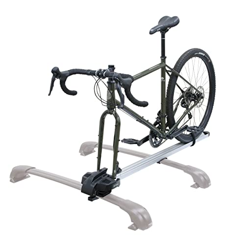 Rakuten - Terzo テルッツォ (by PIAA) サイクルキャリア 1台積み ルーフ用 フォークダウンタイプ ロック付 シルバー×ブラック EC29