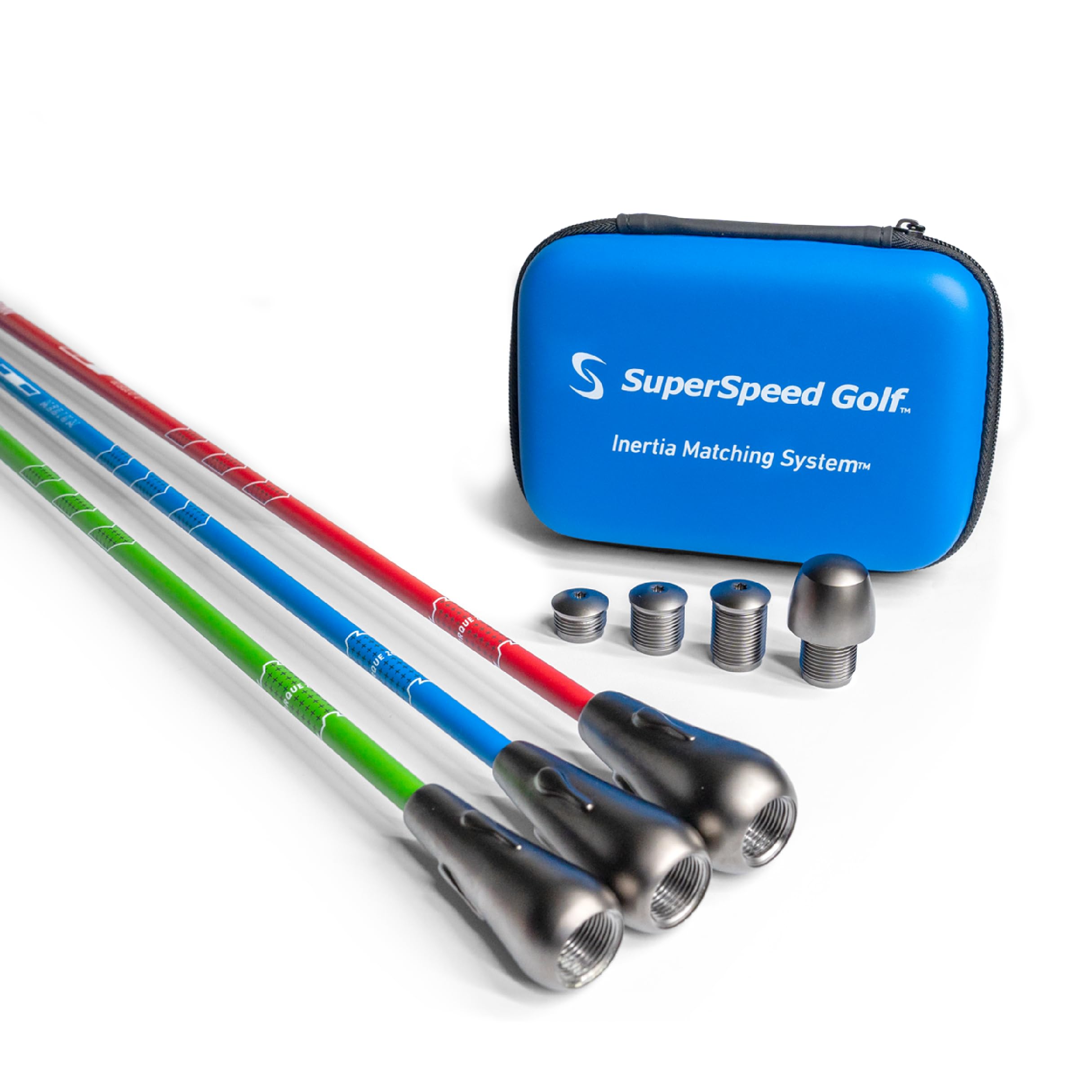 SuperSpeed Golf スーパースピードゴルフ SpeedStick Pro スピードスティックプロ 3本セット 可変ウエイトシステム 専用ウエイトプラグつき スウィング練習器具 オーバースピードトレーニング ヘッドスピード・飛距離アップ