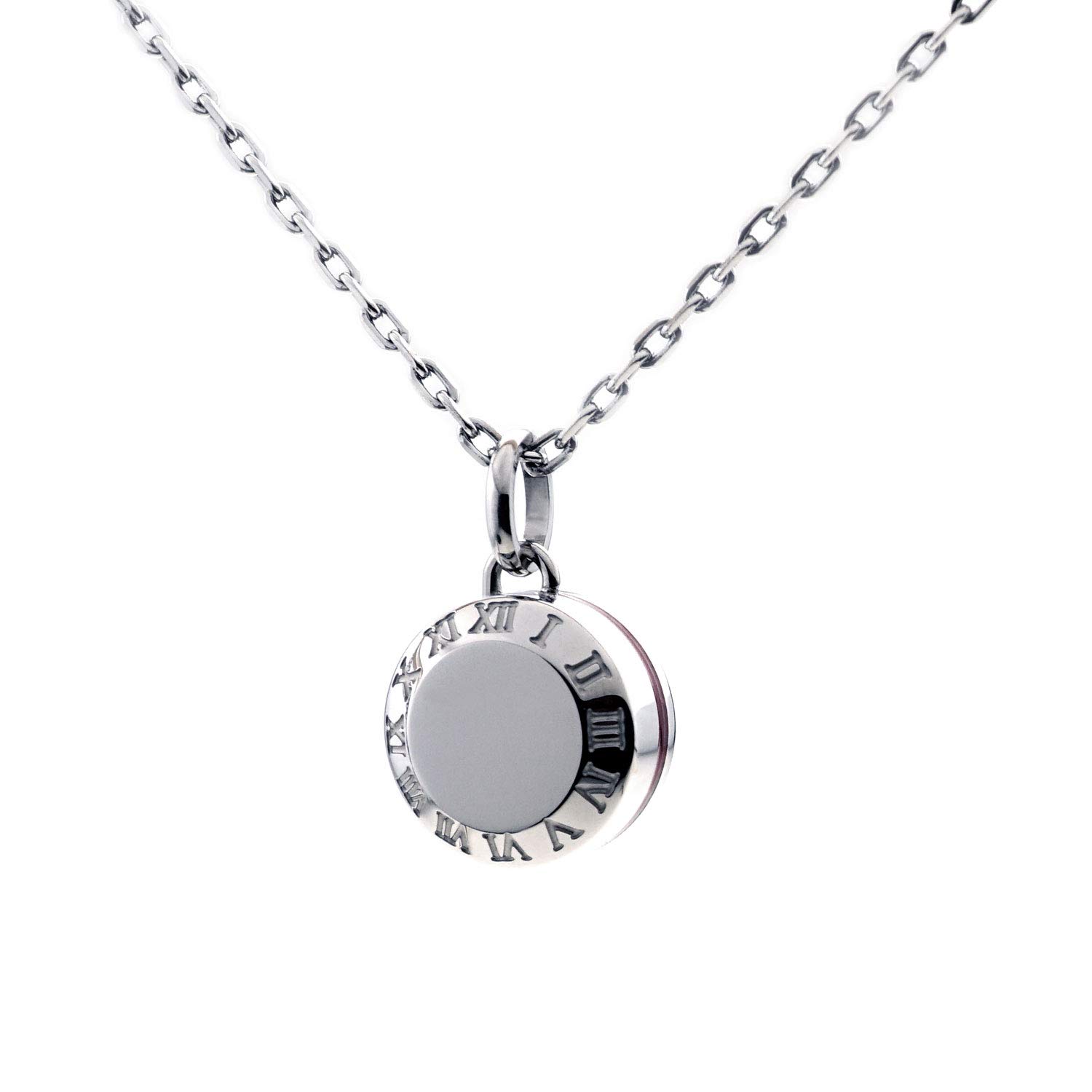 Rakuten - Jewel of Memory 遺骨ペンダント 遺骨ネックレス 手元供養 メモリアル 遺骨入れ ステンレス 316L メンズ レディース チェーン2本付き 赤い糸 ローマ数字 ラウンド