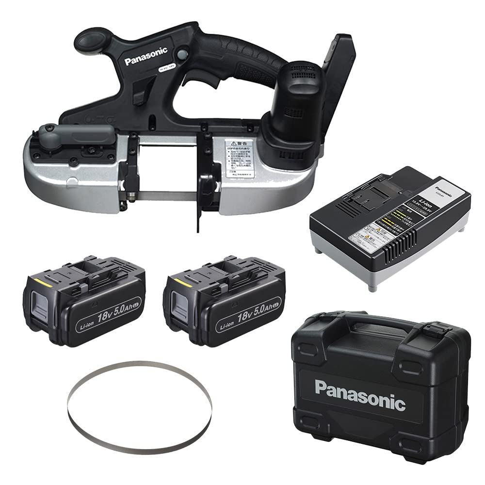 パナソニック(Panasonic) 充電バンドソー デュアル(14.4V/18V対応) 最大切断径Φ63.5mm 18V大容量5.0Ah電池パック×2個・充電器・ケース付 EZ45…