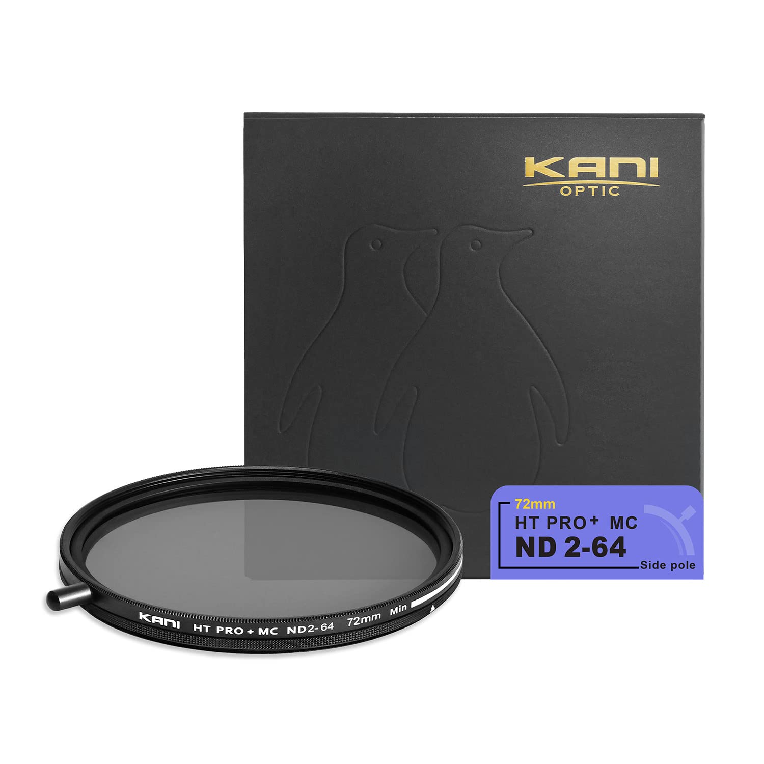 Rakuten - KANI 72mm 可変NDフィルター HT PRO+ MC ND2-64 減光効果最大6絞り分 着脱式調整用ノブ付 高濃度時X状ムラ抑制 低反射 撥水 撥油 防汚 ナノコーティング 809247