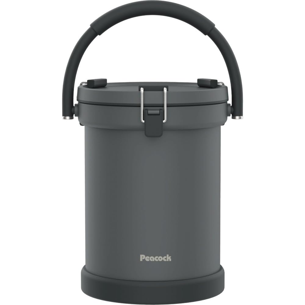 ピーコック（peacock） クーラーバケット IGN-100 小型 9.5L クーラーボックス 保冷 キャンプ ハードクーラー 真空断熱 （ダークグレー/FF）
