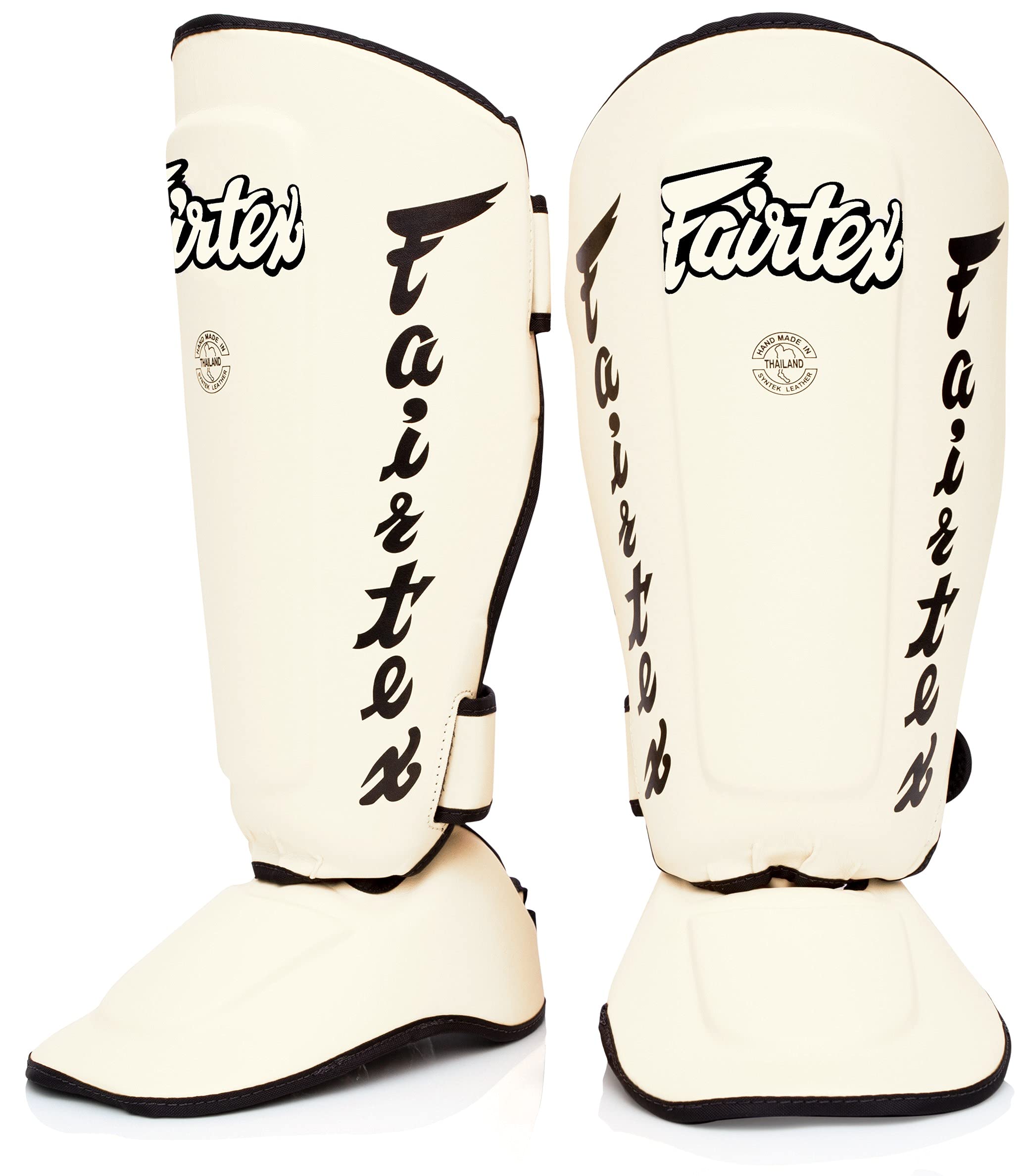 (Large, SP7 - White) - Fairtex Muay Thai Shin Guards SP3 SP5 SP6 SP7 Shin Protection for Muay Thai MMA K1