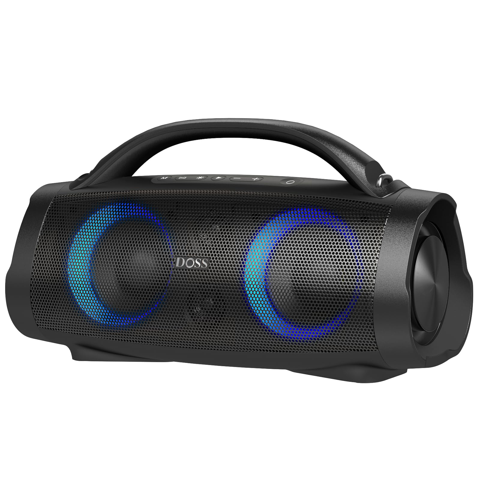 DOSS Extreme Boom Pro Bluetoothスピーカー ワイヤレス 100W 大音量 46時間再生 IPX6防水 ポータブル ブルートゥース 低音強化 パッシブラジエーター搭載 ダンス/キャンプ/パーティー/旅行用 TWS接続対応 ショル
