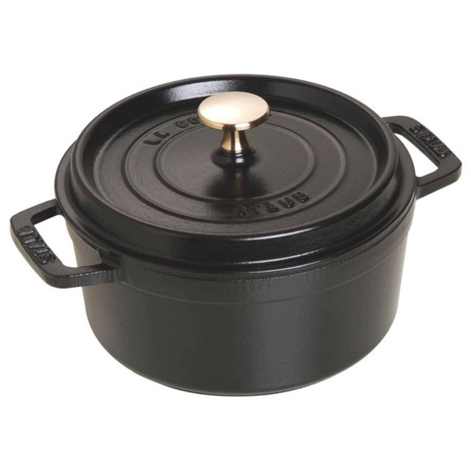 Rakuten - staub ストウブ 「 ピコ ココット ラウンド ブラック 18cm 」 両手 鋳物 ホーロー 鍋 IH対応 【シリアルナンバー付き日本正規販売品】 La Cocotte Round 40509-485