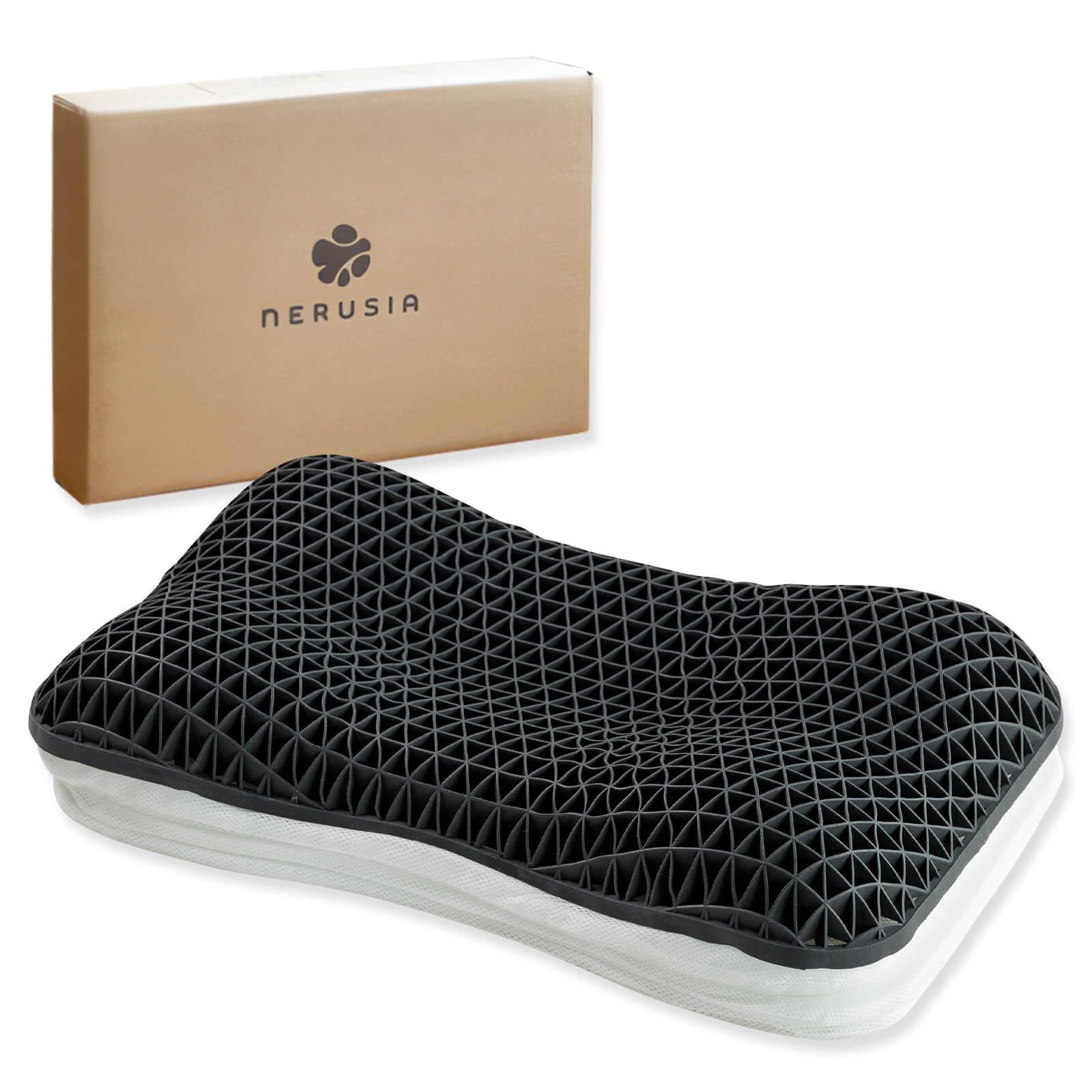 NERUSIA 枕 整形外科医推奨 寝具専門店監修 安眠枕 快眠枕 高さ調整 ジェル枕 高反発 高め 低め いびき ホワイト ギフト プレゼント