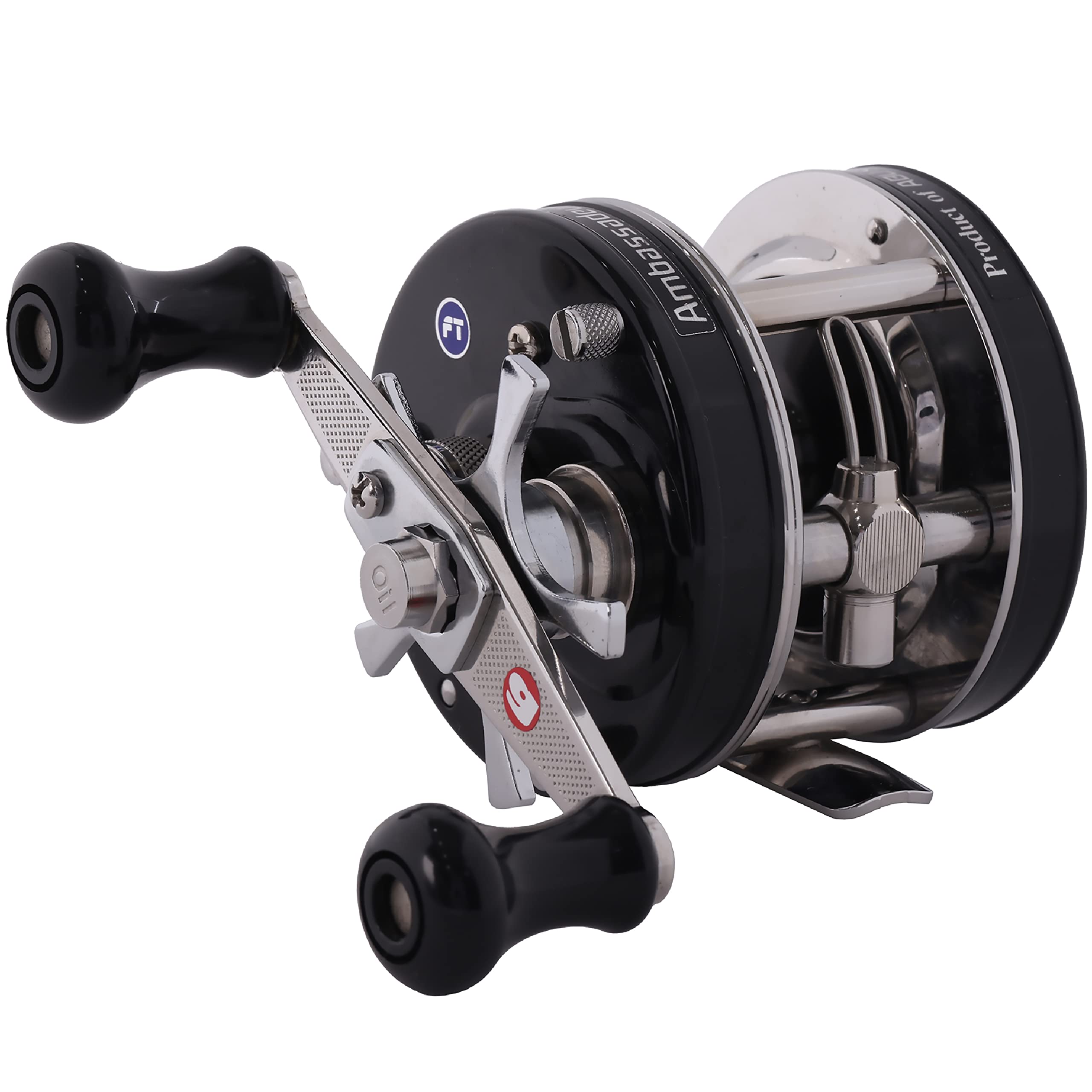 AbuGarcia (アブガルシア) アンバサダー (Ambassadeur) 4600CA ファクトリーチューン ブラック 右巻き クラッチタイプ ダブルハンドル バス ライギョ ナマズ トップウォーター丸形リール