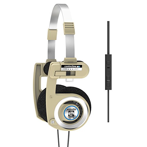 Koss Porta Pro 限定版 リズム ベージュ オンイヤーヘッドホン インラインマイク 音量調節 タッチリモコン ハードキャリーケース付き 3.5mmプラグ付き リズムベージュ