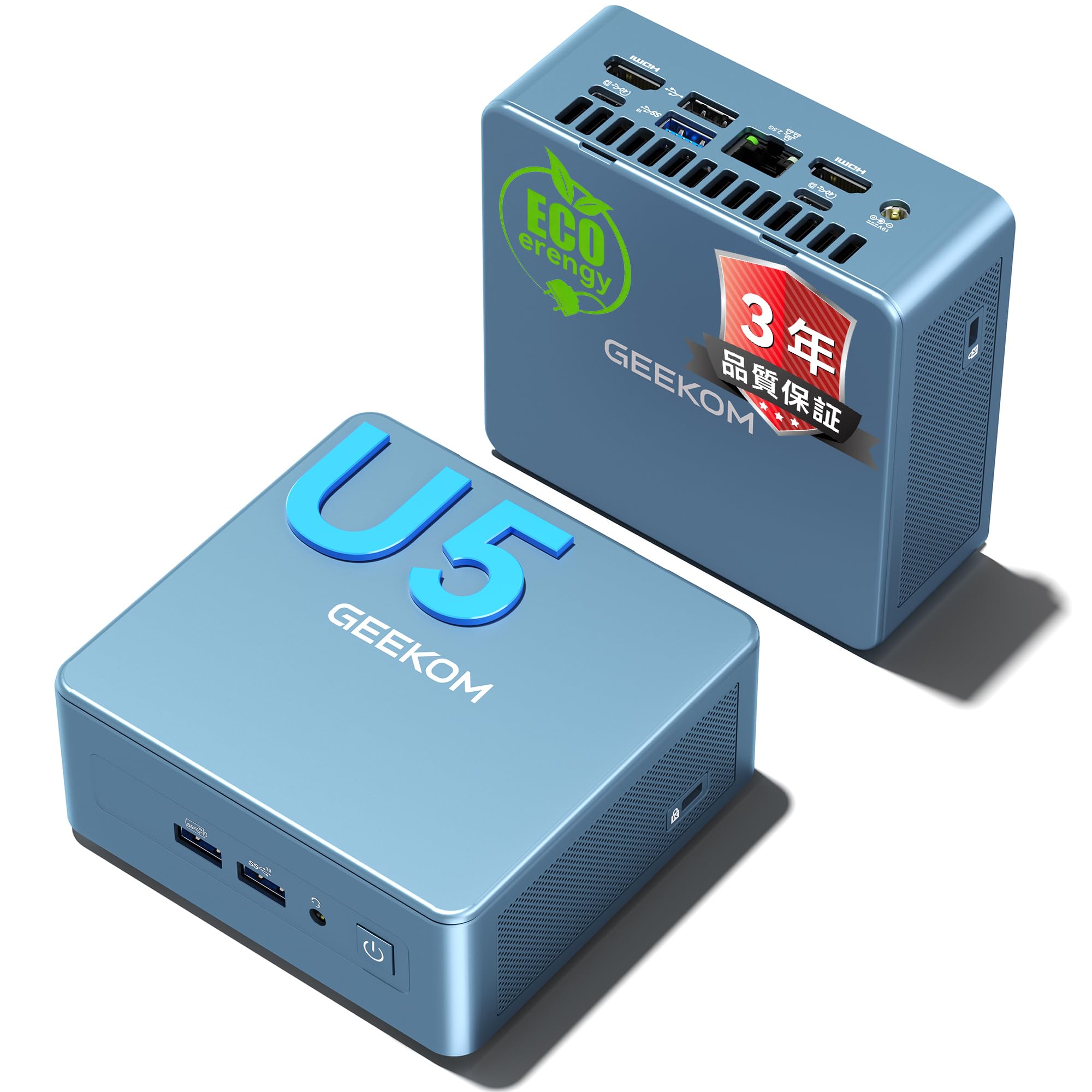 GEEKOM IT12ミニPC Intel Ultra 5 125U搭載 Win11 Pro mini pc 128GB+10TB SSD（最大拡張）1095日保証|2.5G LAN・Wi-Fi7・BT5.4（混雑ネットワー
