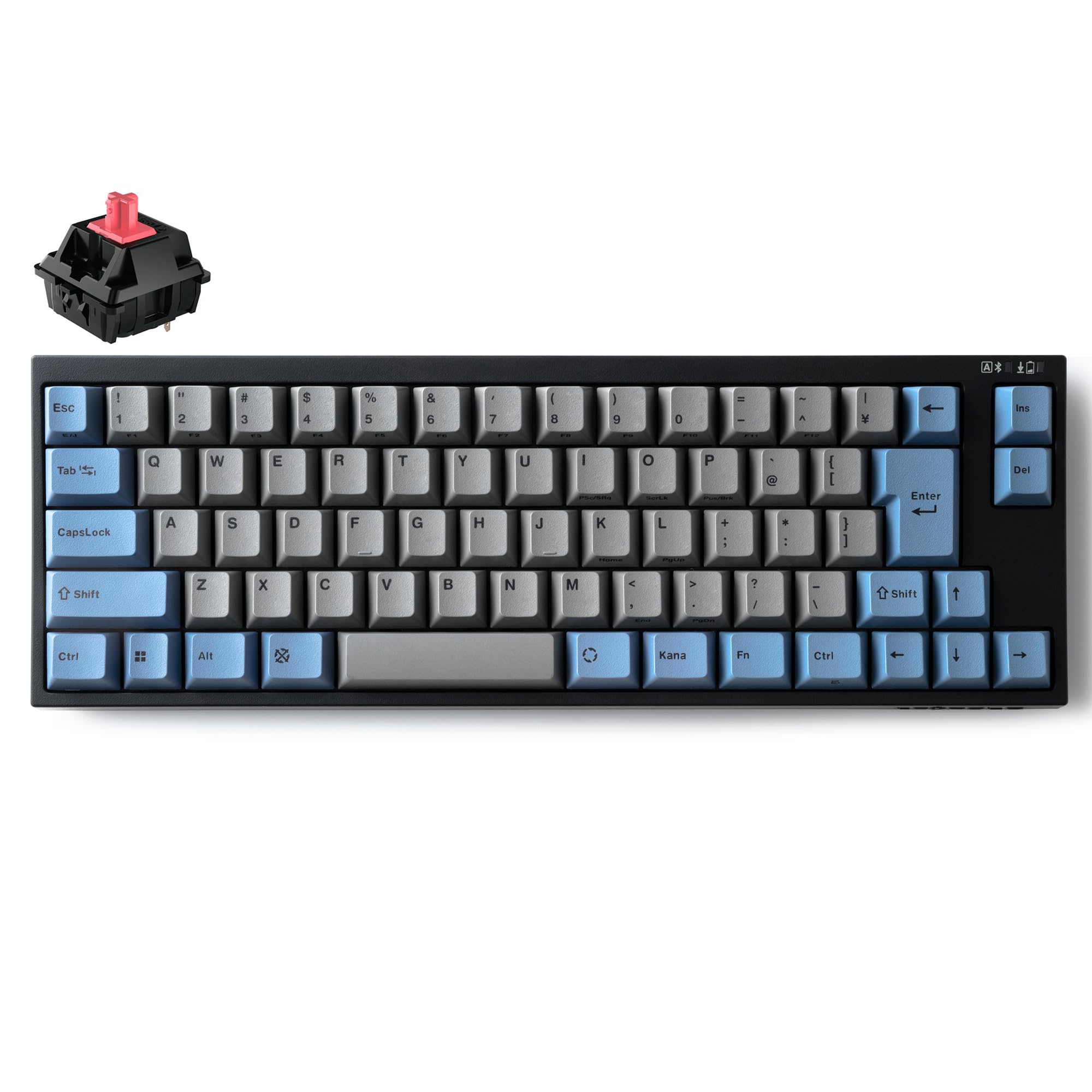 LEOPOLD レオポルド メカニカルキーボード FC660MBT GRAYBLUE Bluetooth接続 USB接続 日本語配列 かな有 矢印キー付 コンパクト 65% 70キー スイッチホットスワップ Windows macOS 単4電池駆動 USB