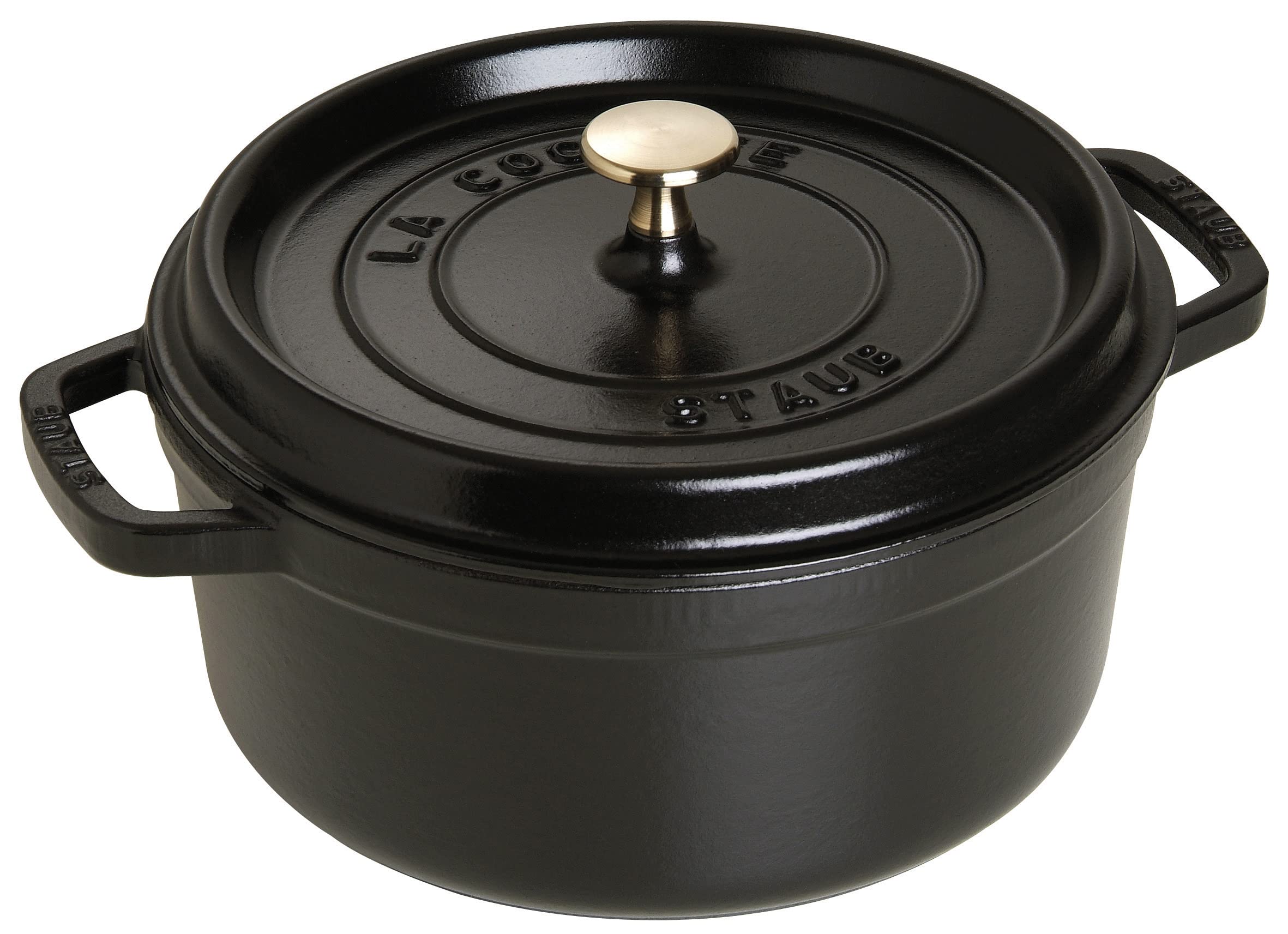 Rakuten - staub ストウブ 「 ピコ ココット ラウンド ブラック 28cm 」 両手 ホーロー 鍋 IH対応 【日本正規販売品】 La Cocotte Round 40500-281