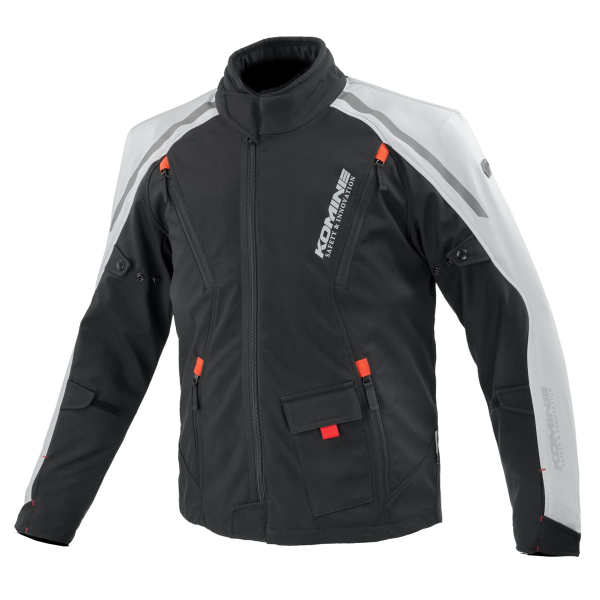 Rakuten - [KOMINE] バイク用 ジャケット JK-627 プロテクトソフトシェルジャケット ソリアーノ L.Grey S 07-627 Light Grey Black S