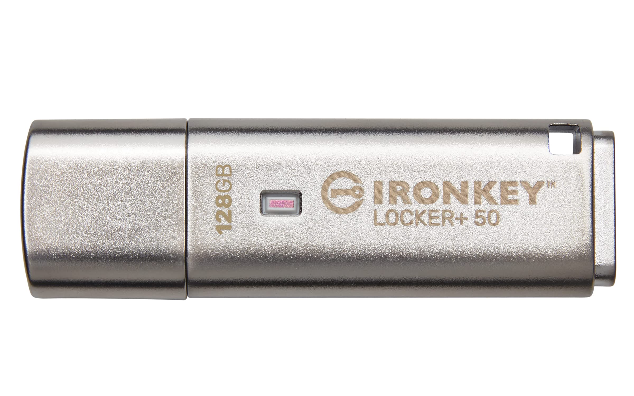 キングストン Kingston IronKey 暗号化USBドライブ 128B USB3.2(Gen1)/3.1/3.0 XTS-AES暗号化 マルチパスワード機能 IronKey Locker+ 50 IKLP50/128GB