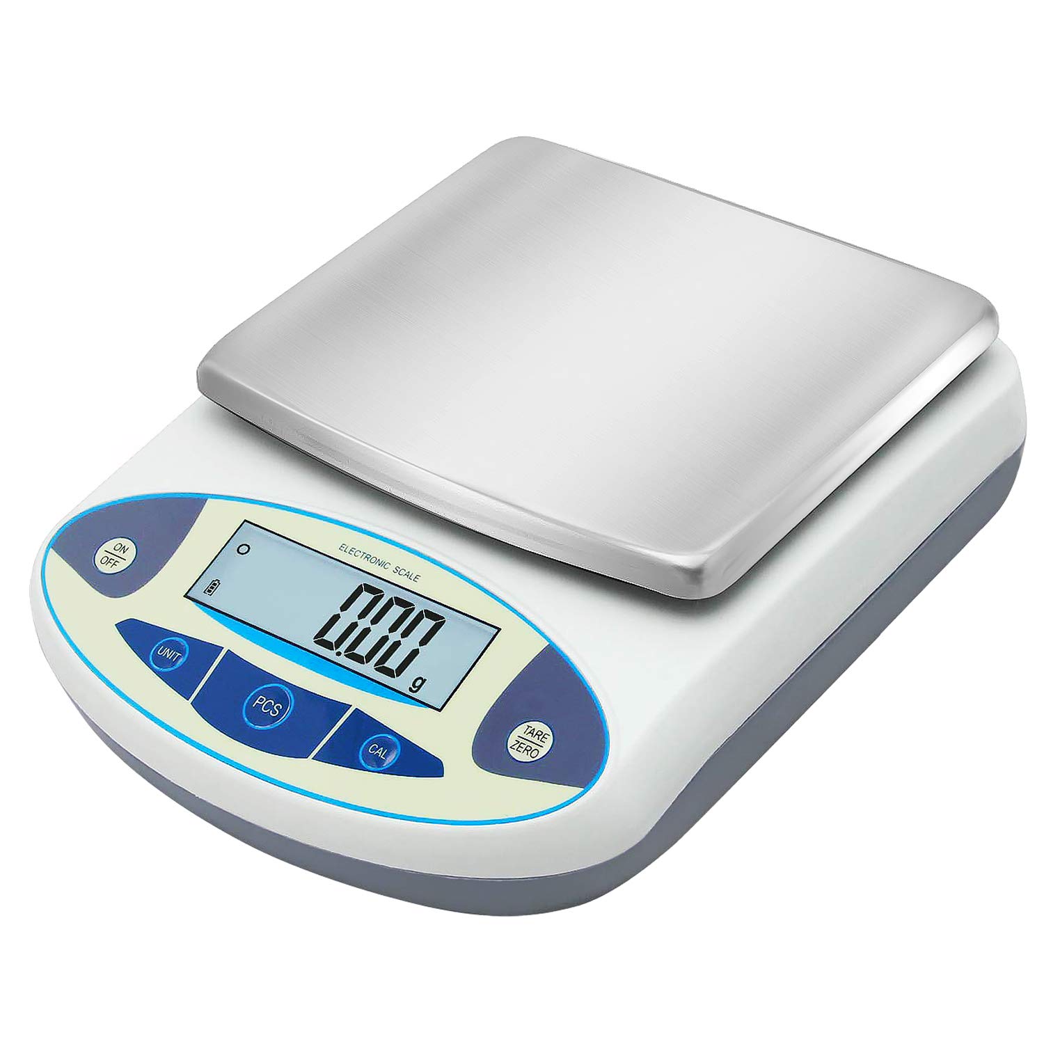 Rakuten - Bonvoisin 精密電子はかり 5000gx0.01g デジタルはかり 10mg 高精度電子天びん 計量器 分析電子天秤 皿寸法：180*140mm 電池別売り 日本語取扱説明書あり 校正分銅なし（5000g、0.01g）