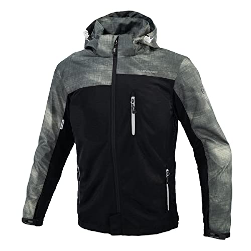 [Komine] バイク用 JK-1143 プロテクトメッシュパーカーテン 07-1143 メンズ Smoke Black L