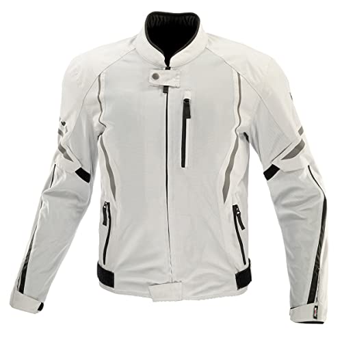 Rakuten - [Komine] バイク用 JK-1463 プロテクトハーフメッシュジャケット 07-1463 レディース Light Grey Black WL