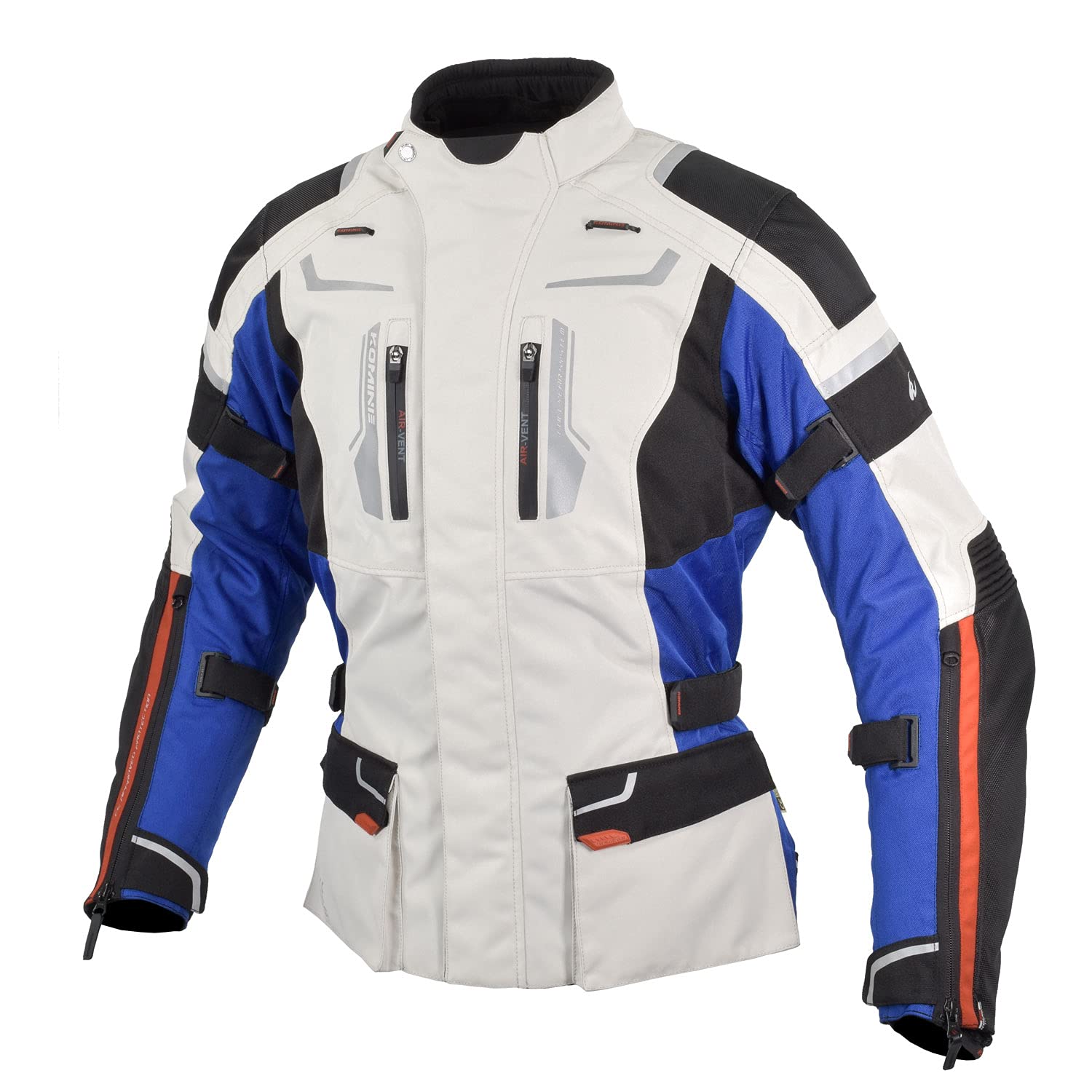 Rakuten - [KOMINE] バイク用 フルイヤージャケット JK-597 1283 オールシーズン向け 防水 防寒 CE規格 ストレッチ素材 プロテクター 07-597 メンズ Tricolor XL