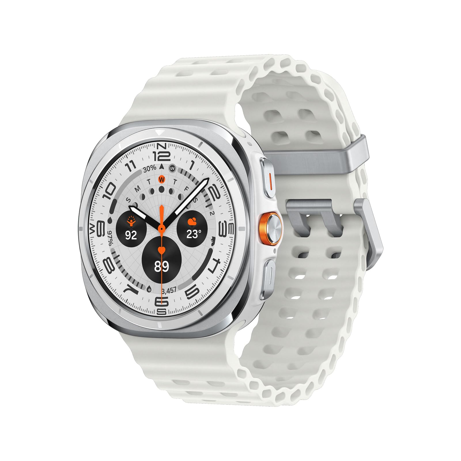 Samsung Galaxy Watch Ultra 2025|チタニウム ホワイト|スマートウォッチ 本体 端末|Samsung純正 国内正規品|2025年発売|Felica対応|5ATM+IP68|Bluetooth v5.3|Dual GPS搭載|通
