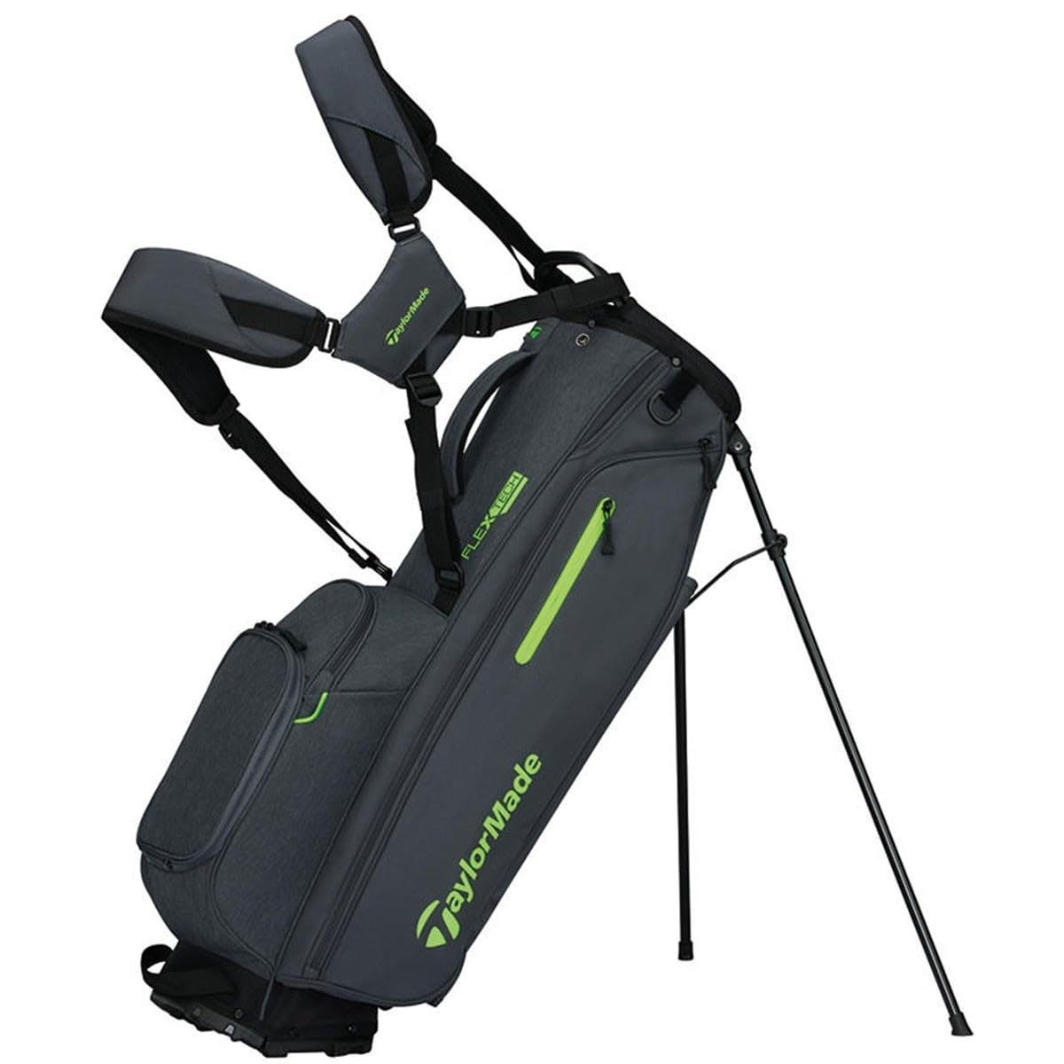 TAYLORMADE GOLF(テーラーメイドゴルフ) フレックステック スタンドバッグ グレー/ネオン グリーン メンズ キャディバッグ JE941 26SS
