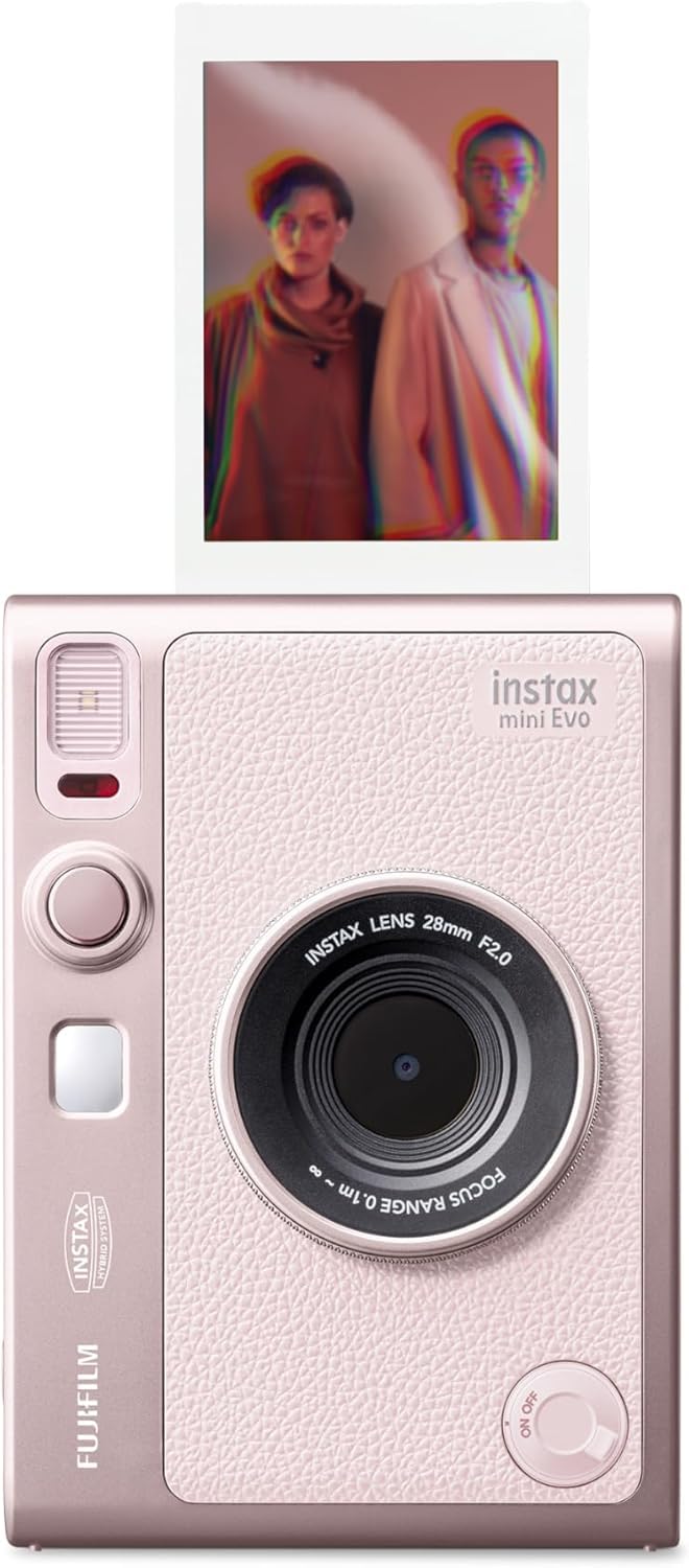 FUJIFILM INSTAX MINI Evo ハイブリッドインスタントカメラ - ジェントルローズ