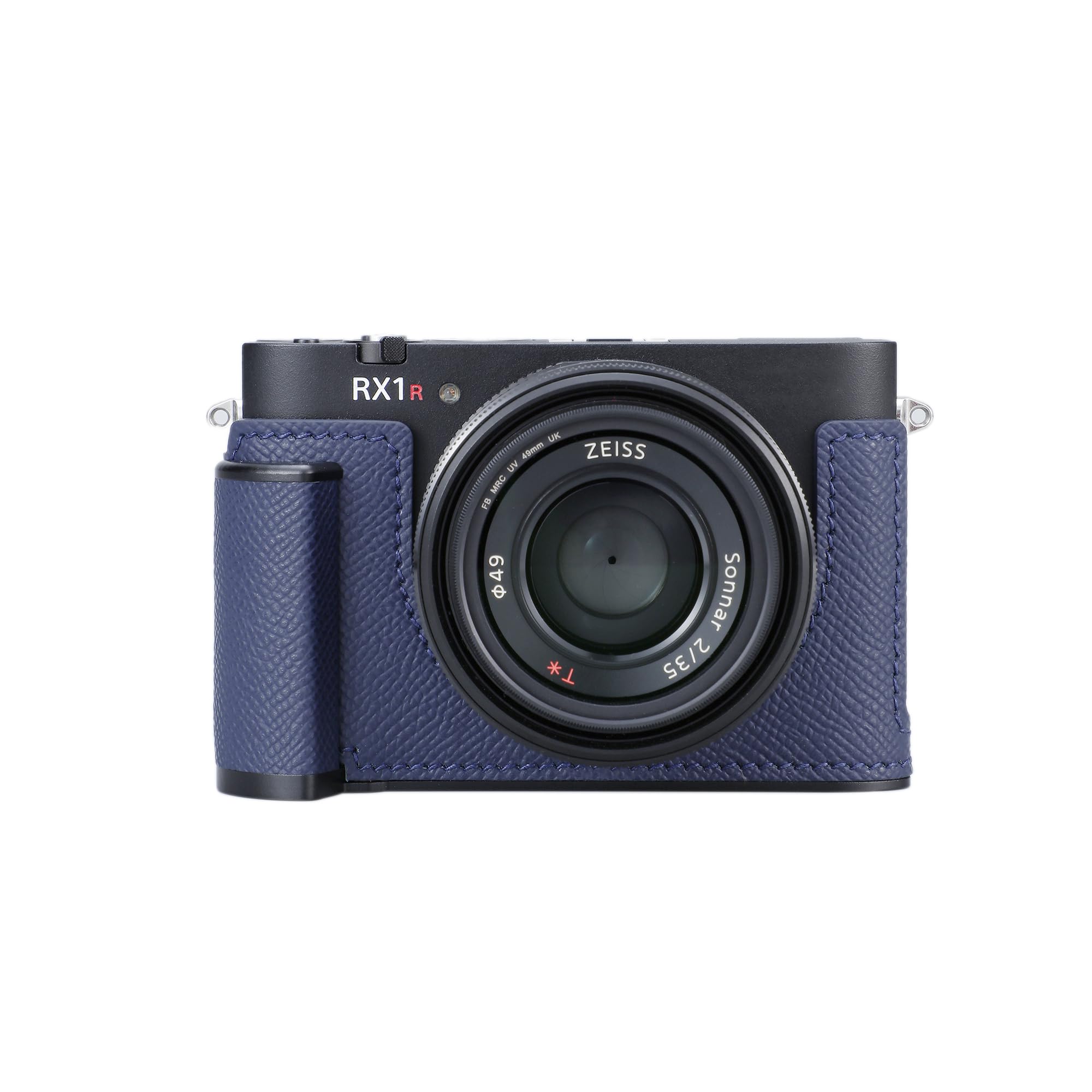 SIUTATDSH カメラハーフケース Sony Cyber-shot rx1riii rx1r3用、ビンテージメタル本革インスタントカメラ保護ケース Sony rx1m3用 スタイリッシュ ポータブル 耐衝撃 (ブルー L)（楽天・Maison Outre）