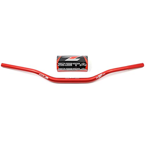 Rakuten - ZETA(ジータ) SX3ハンドルバー φ28.6mm MX-111 バーエンドキャップ・バーパッド付属 レッド