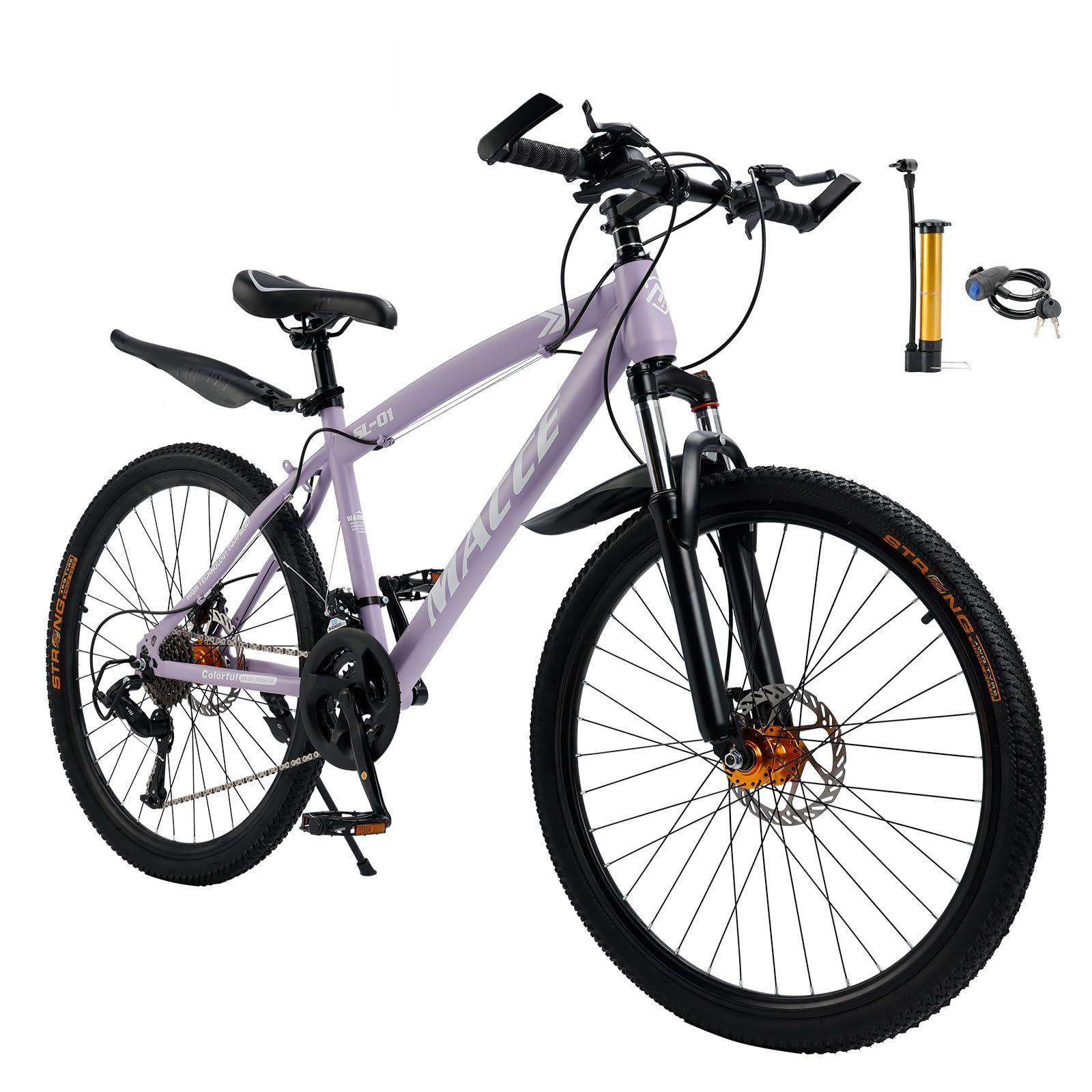 Rakuten - Artudatech マウンテンバイク マウンテンバイク 自転車 ファットバイク 26インチ フルサスマウンテンバイク 27段変速 クロスバイク デュアルディスクブレーキ 高炭素鋼フレーム 自行・ ロックアウト機能付き 自転車 クロスバイク 9段変速チェー
