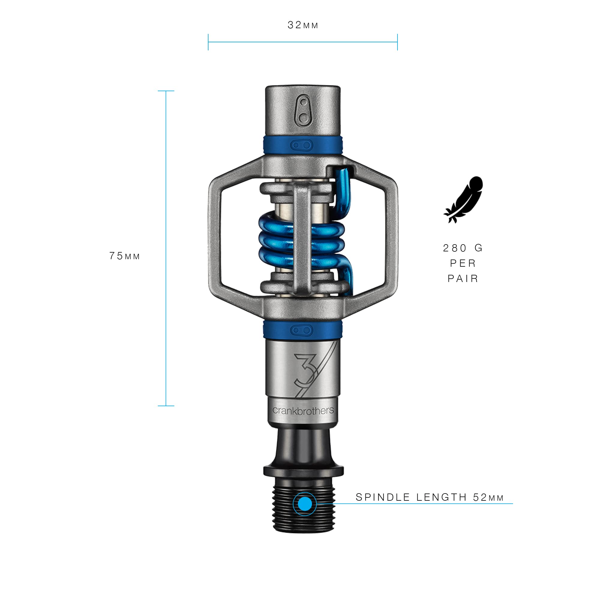 Rakuten - CRANKBROTHERS(クランクブラザーズ) ペダル エッグビーター3 エレクトリックブルー