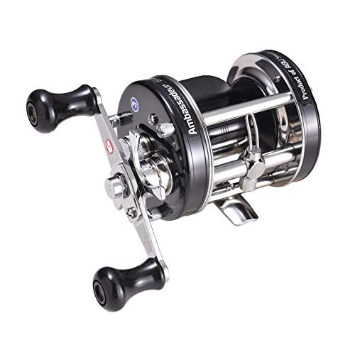 AbuGarcia (アブガルシア) アンバサダー (Ambassadeur) 6600CA ファクトリーチューン ブラック 右巻き クラッチタイプ ダブルハンドル バス ライギョ ナマズ トップウォーター丸形リール