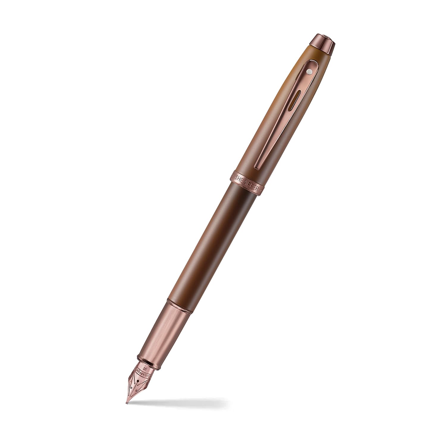 Sheaffer Gift 100 9374 万年筆 | コーヒーエディション マットブラウン リーガルPVDトリム | 細字ペン先 | プレミアムコーヒーペン