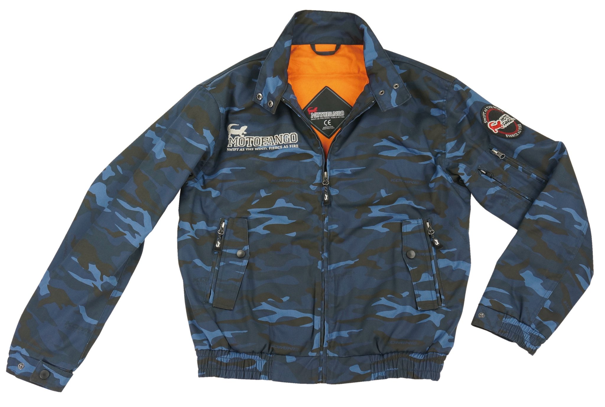 Rakuten - コミネ(KOMINE) バイク用 プロテクトスイングトップジャケット BLUE CAMO S JK-591 1134 オールシーズン向け CE規格レベル2 プロテクター