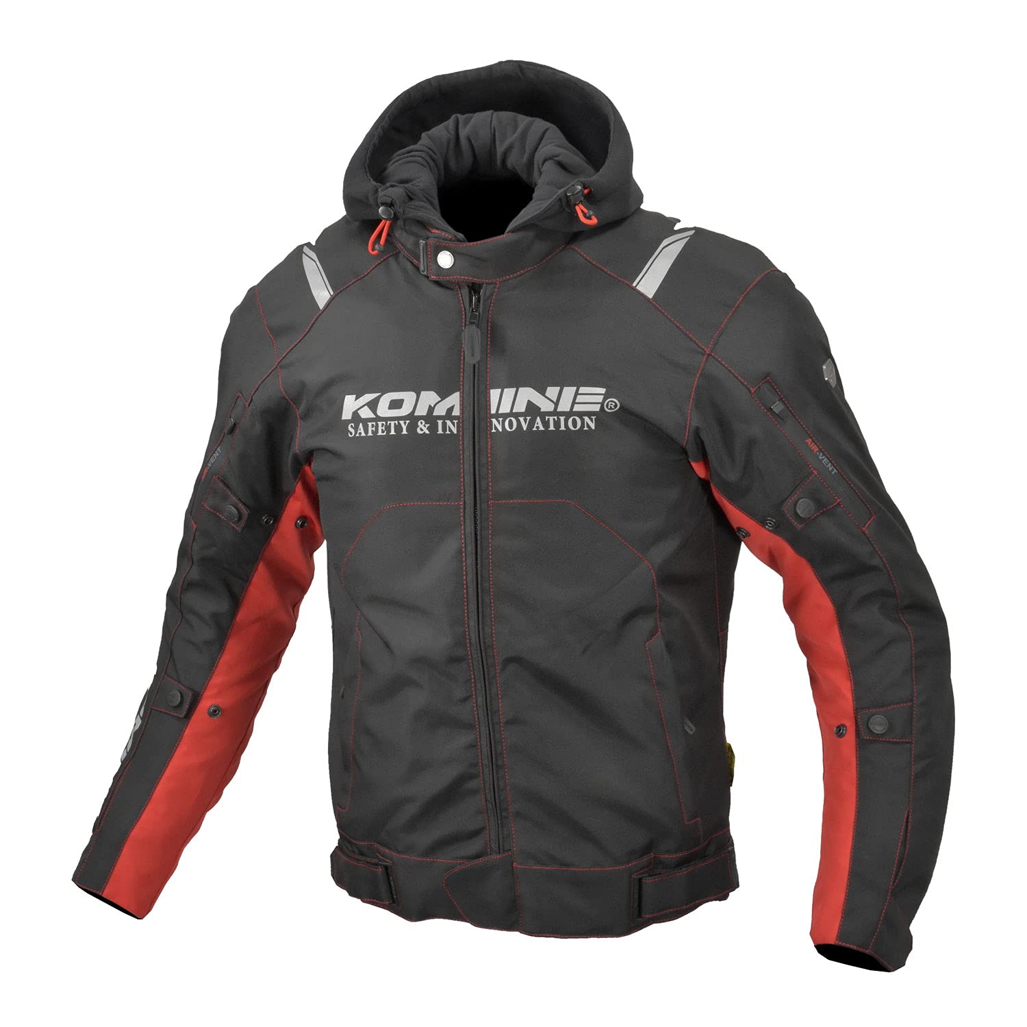Rakuten - コミネ(KOMINE) バイク用 JK-5961 プロテクトウインタージャケット Neo Black/Red XL