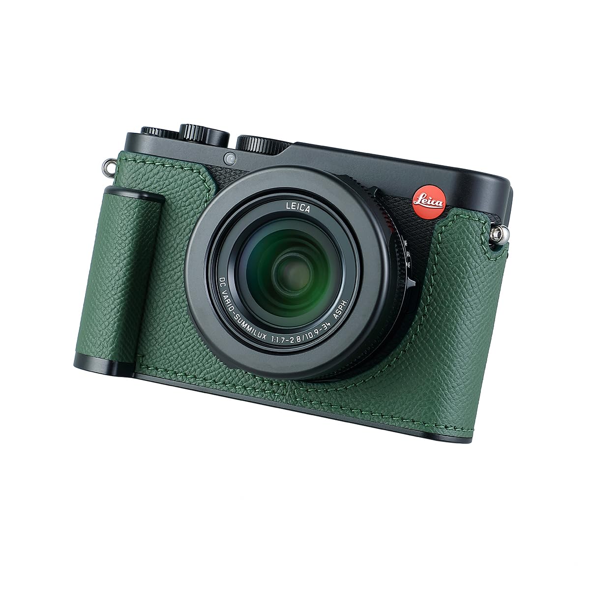 Rakuten - SIUTATDSH カメラハーフケース Leica D-LUX 8用、ビンテージメタル本革インスタントカメラ保護ケース スタイリッシュ ポータブル 耐衝撃 (グリーンD)