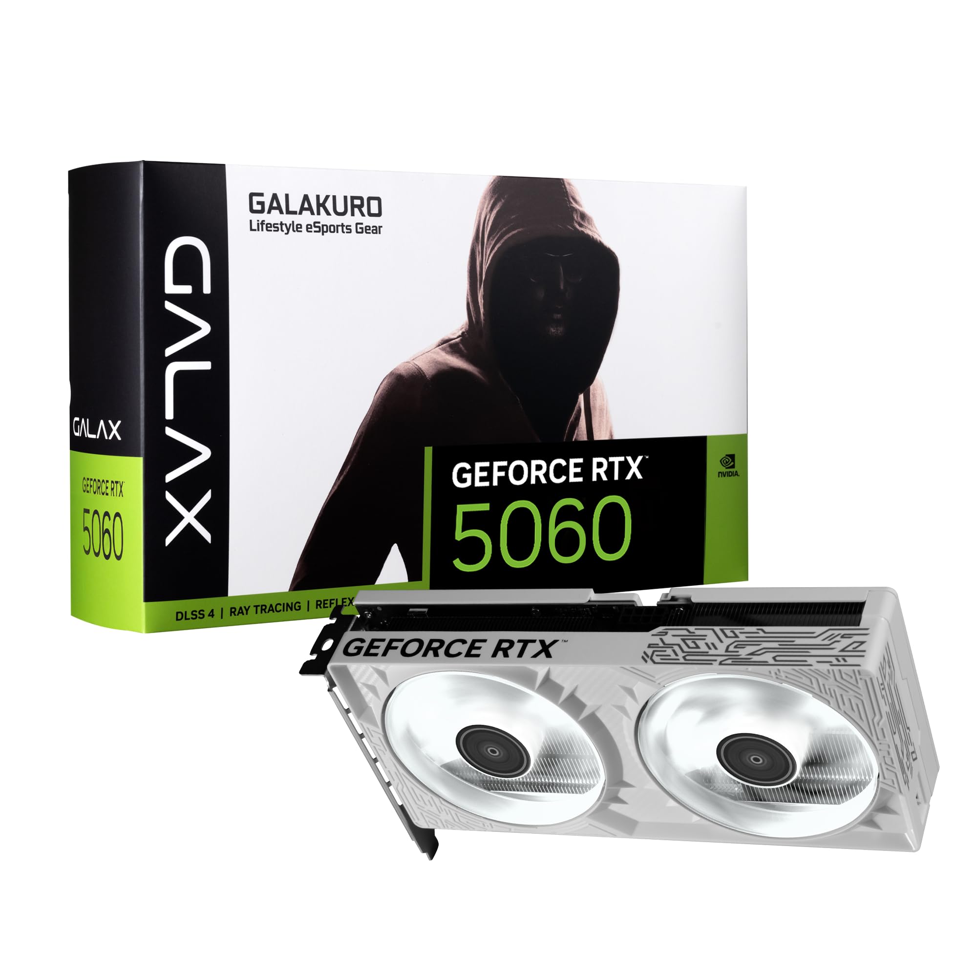 玄人志向 NVIDIA GeForce RTX 5060 搭載 グラフィックボード 8GB ホワイトモデル デュアルファン  GK-RTX5060-E8GB/WHITE/DF