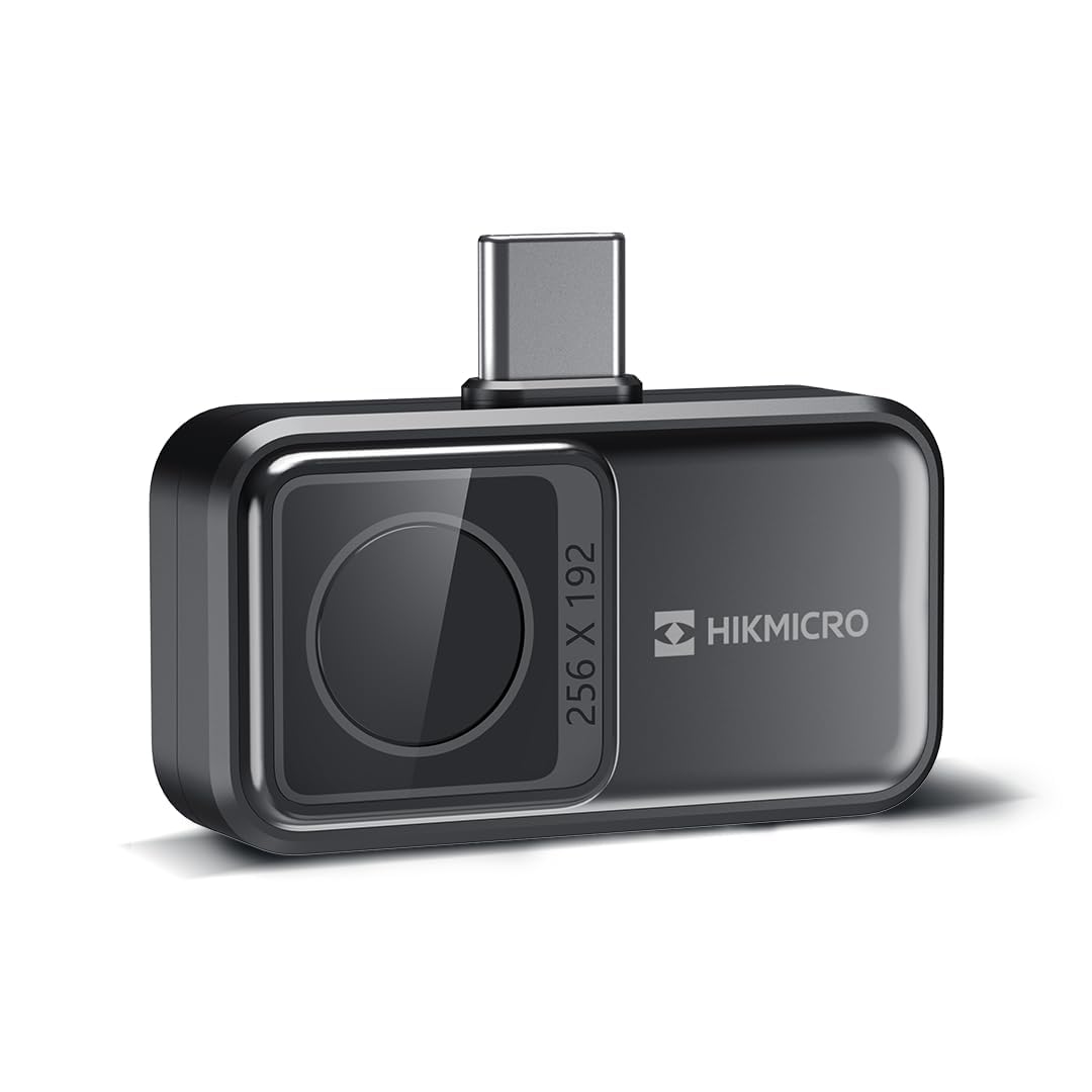 HIKMICRO Mini2 サーモグラフィー サーマルカメラ、スマホ用 Android対応、256x192 赤外線解像度、SuperIR技術、50°広角、25Hzフレームレート、バッテリー不要、-20°C~350°C測定温度範囲、(iPhoneには非対応