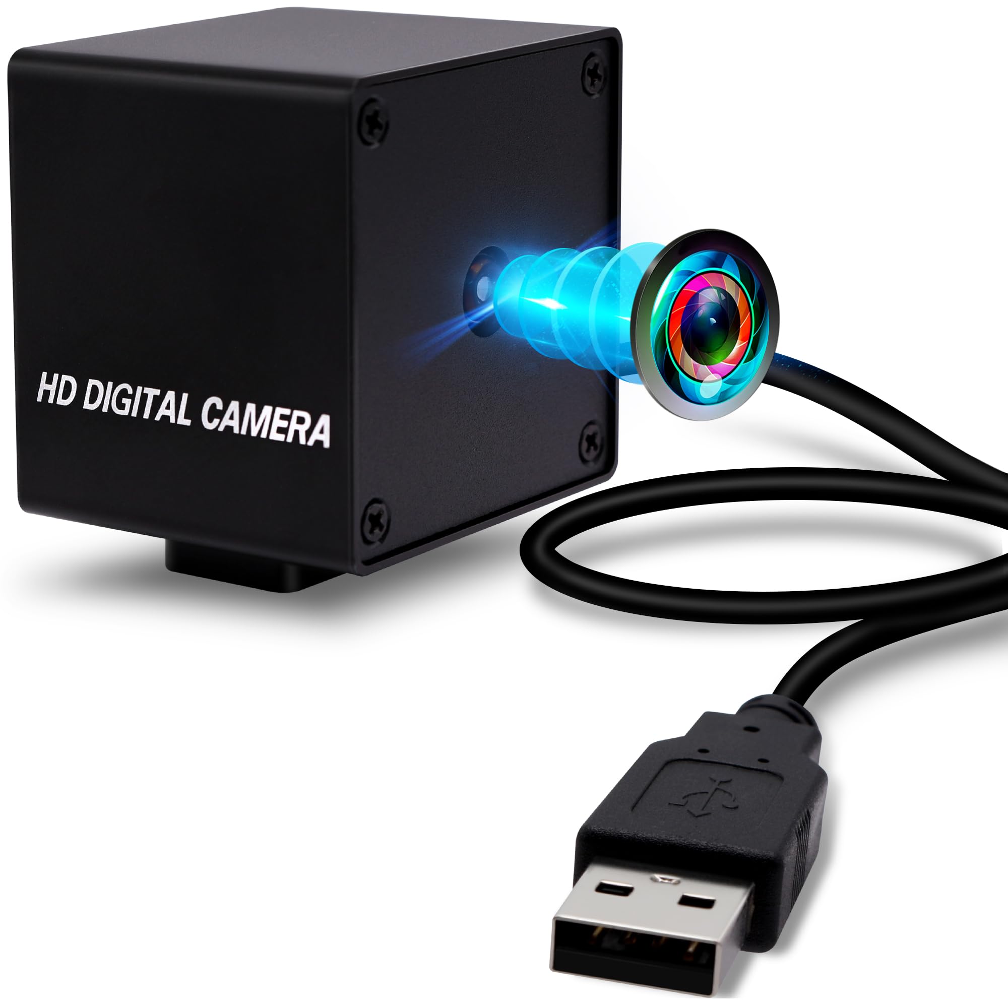 48MP USB カメラ 6000P ウルトラ HD オートフォーカス、ELP 70 度の歪みのない ...