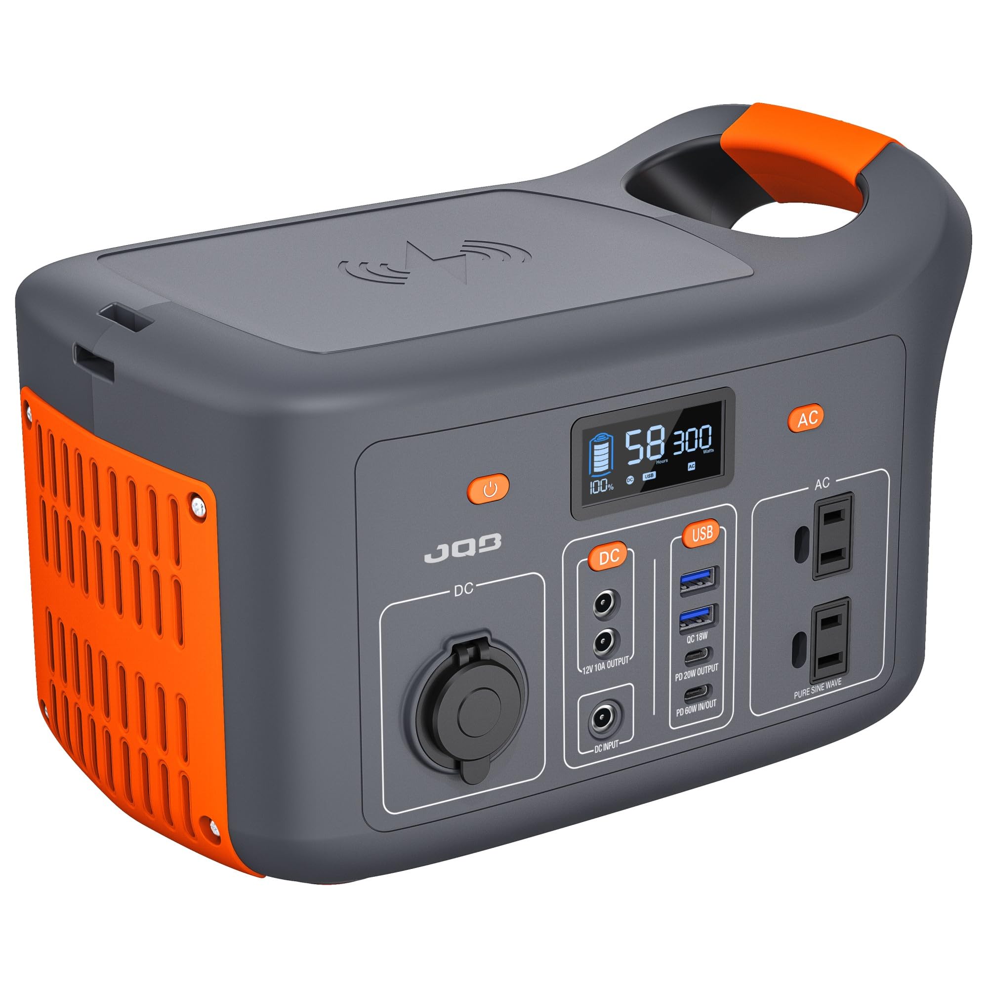 JQB ポータブル電源 P300 大容量 300W 307Wh/24000mAh 家庭用 屋外用蓄電池 防災用品 停電対策 非常用電源 超軽量でポータブル 純正弦波 MPPT制御モード BMSバッテリー保護機能 AC/DC/USB出力/DC/USB/PD出 maison-outre-10102452 Maison Outre パッケージ画像