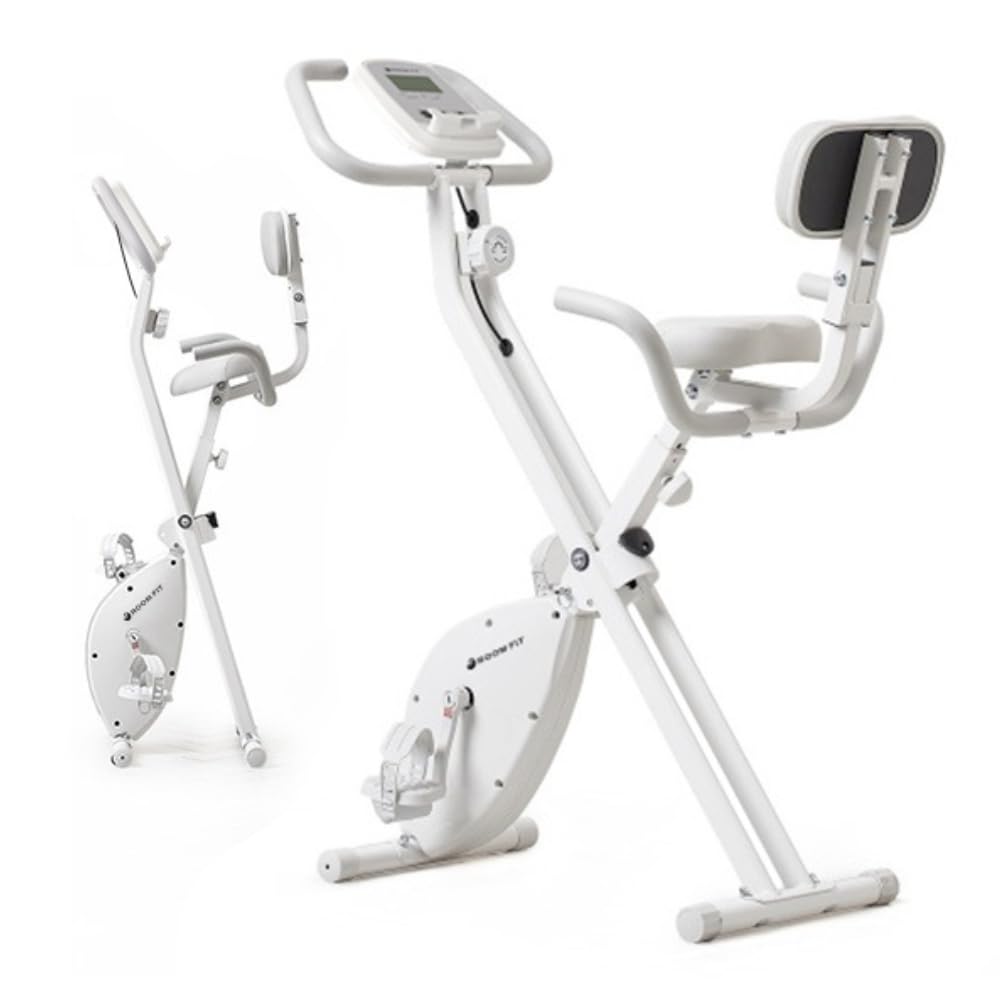 ROOMFIT エアロバイク フィットネス 有酸素運動 静音 家庭用 折りたたみ ダイエット クロストレーナー フィットネスバイク 身長145cm対応 (白/背もたれあり) maison-outre-10103331 Maison Outre パッケージ画像