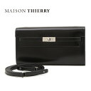 エルメス HERMES ケリートゥーゴー ショルダーウォレット ボックスカーフ ブラック シルバー金具【中古】