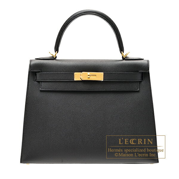 エルメス　ケリー28/外縫い　ブラック　ヴォーエプソン　ゴールド金具　HERMES　Kelly bag 28　Sellier　Black　Epsom leather　Gold hardware