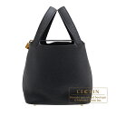 エルメス ピコタンロック22/MM ブラック トリヨンクレマンス ゴールド金具 HERMES Picotin Lock bag 22/MM Black Clemence leather Gold hardware