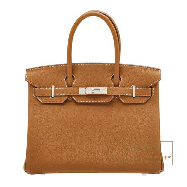 エルメス　バーキン30　ゴールド　トゴ　シルバー金具　HERMES　Birkin bag 30　Gold　Togo leather　Silver hardware